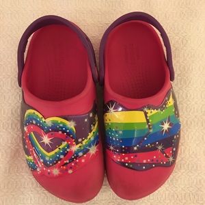Girls size 2 light up Crocs